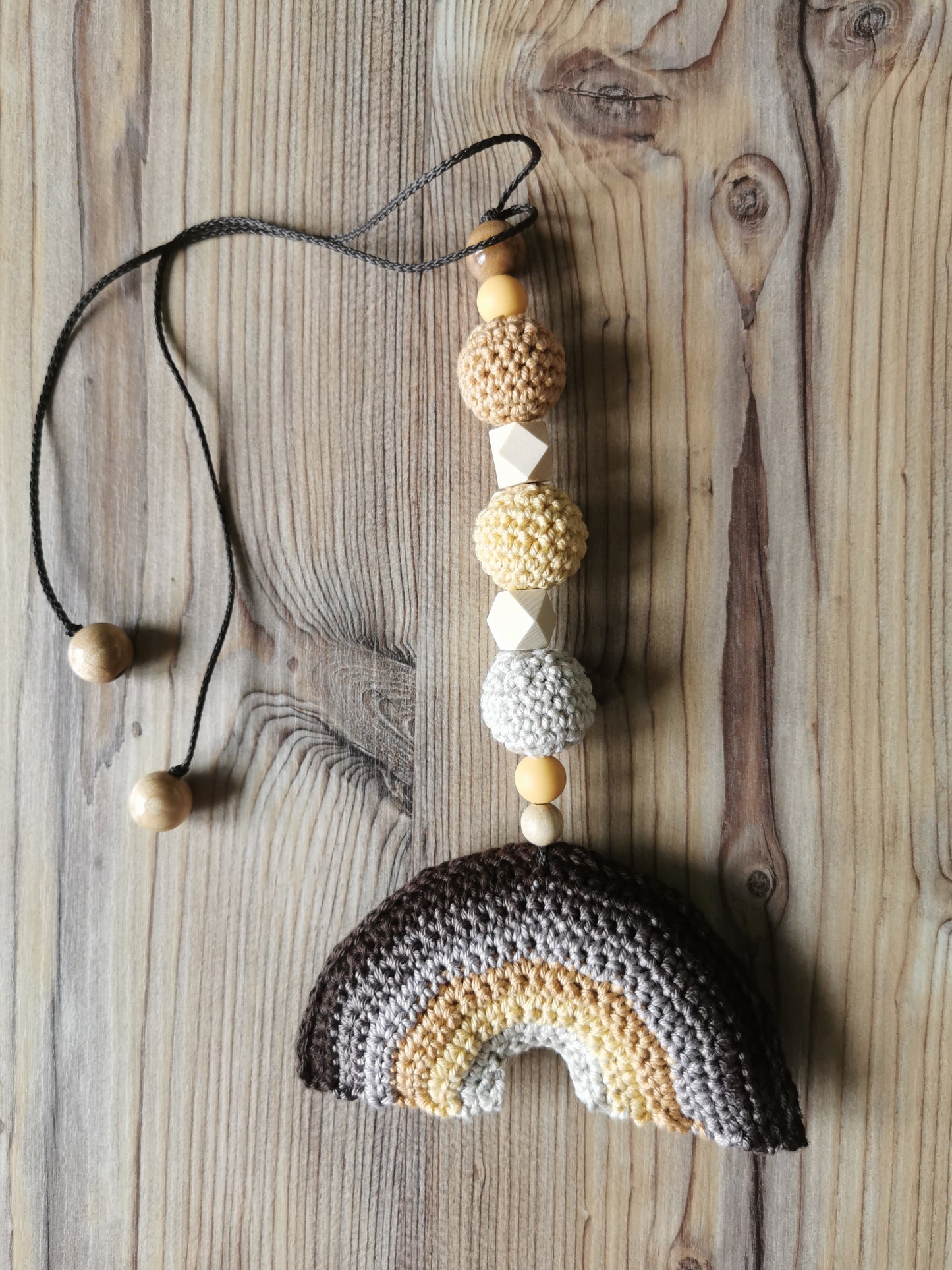 Maxi-Cosi-Anhänger "Regenbogen" braun/gelb