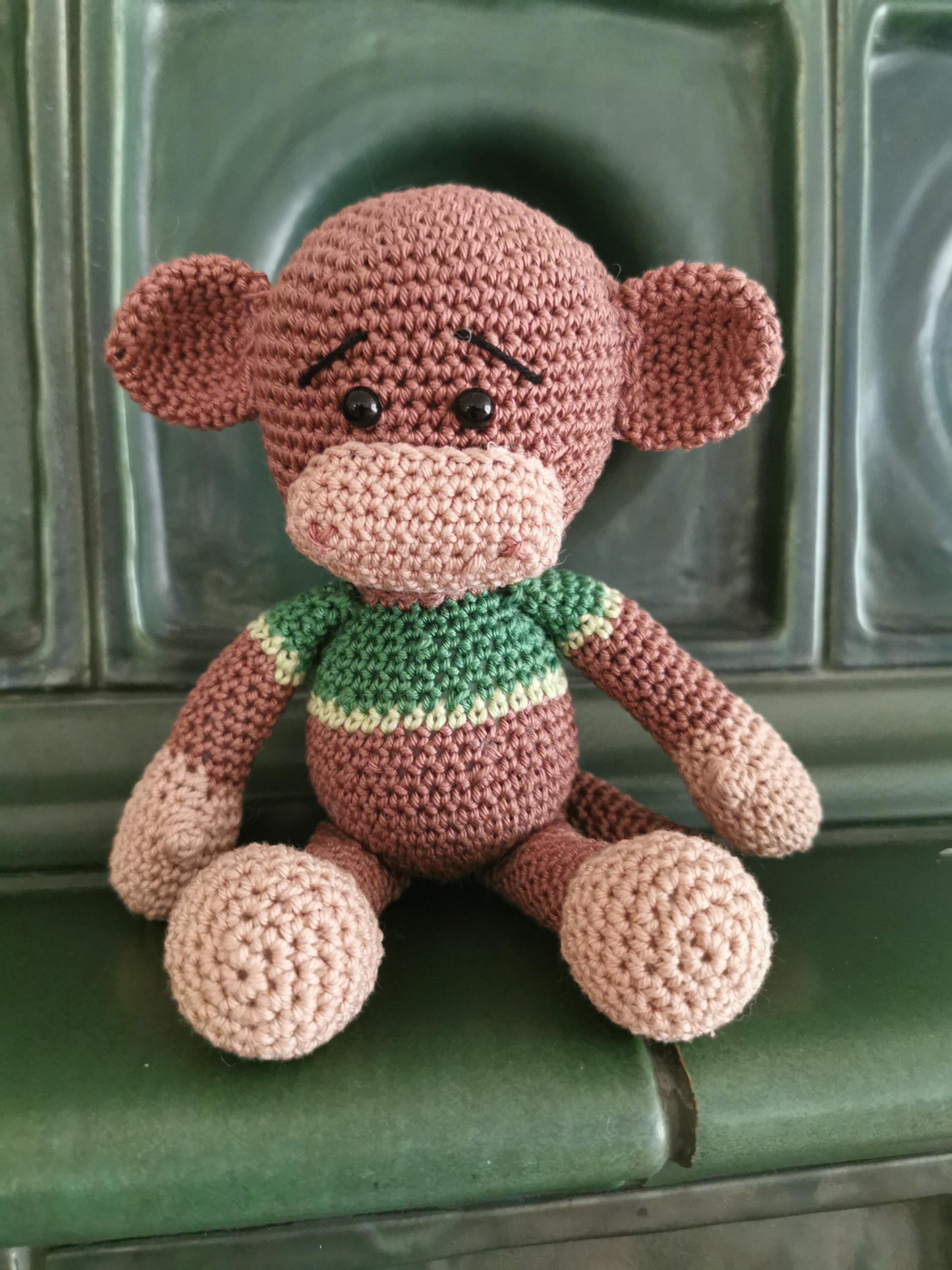 Kuscheläffchen braun/grün