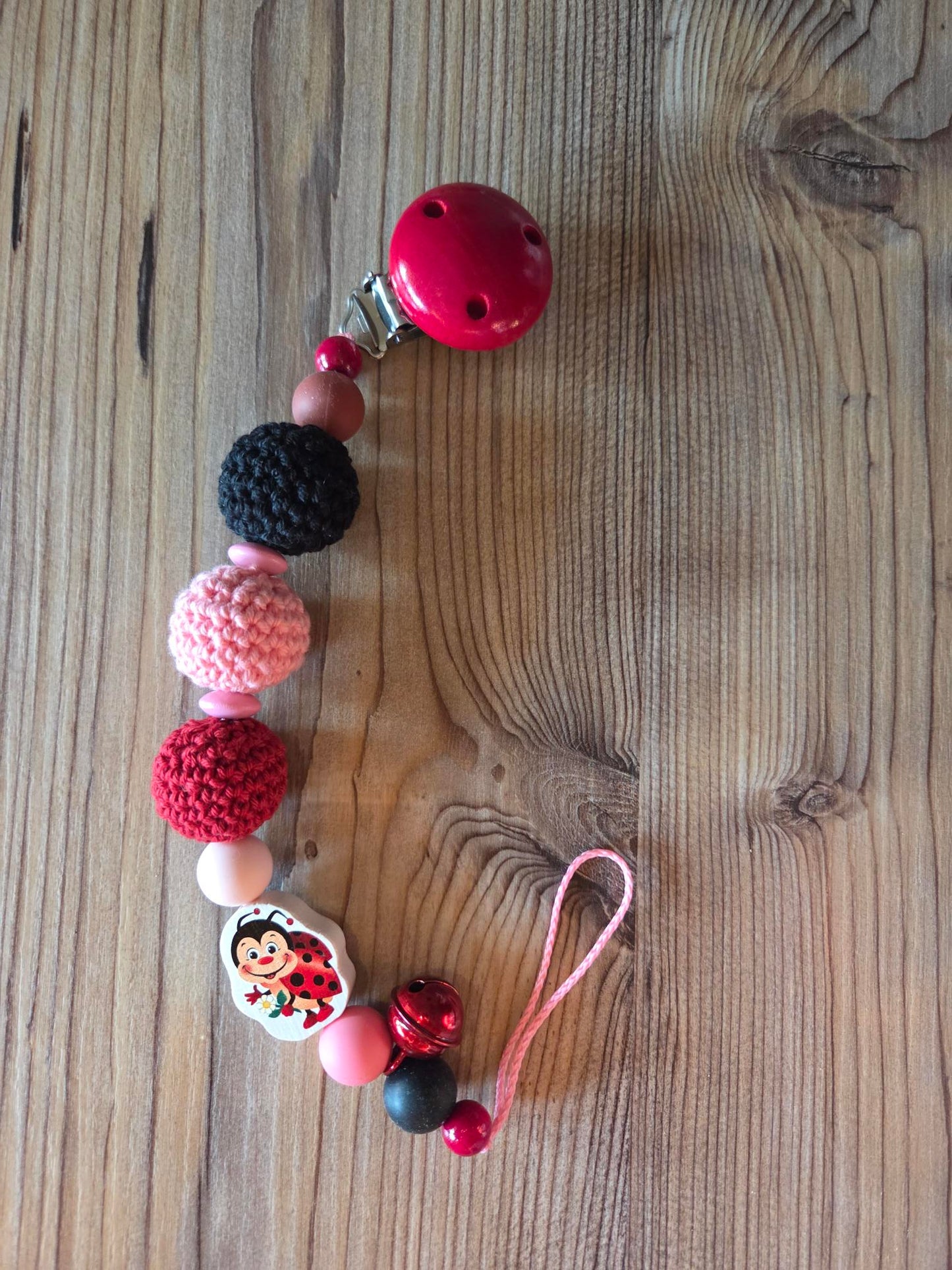 Schnullerkette "Marienkäfer"