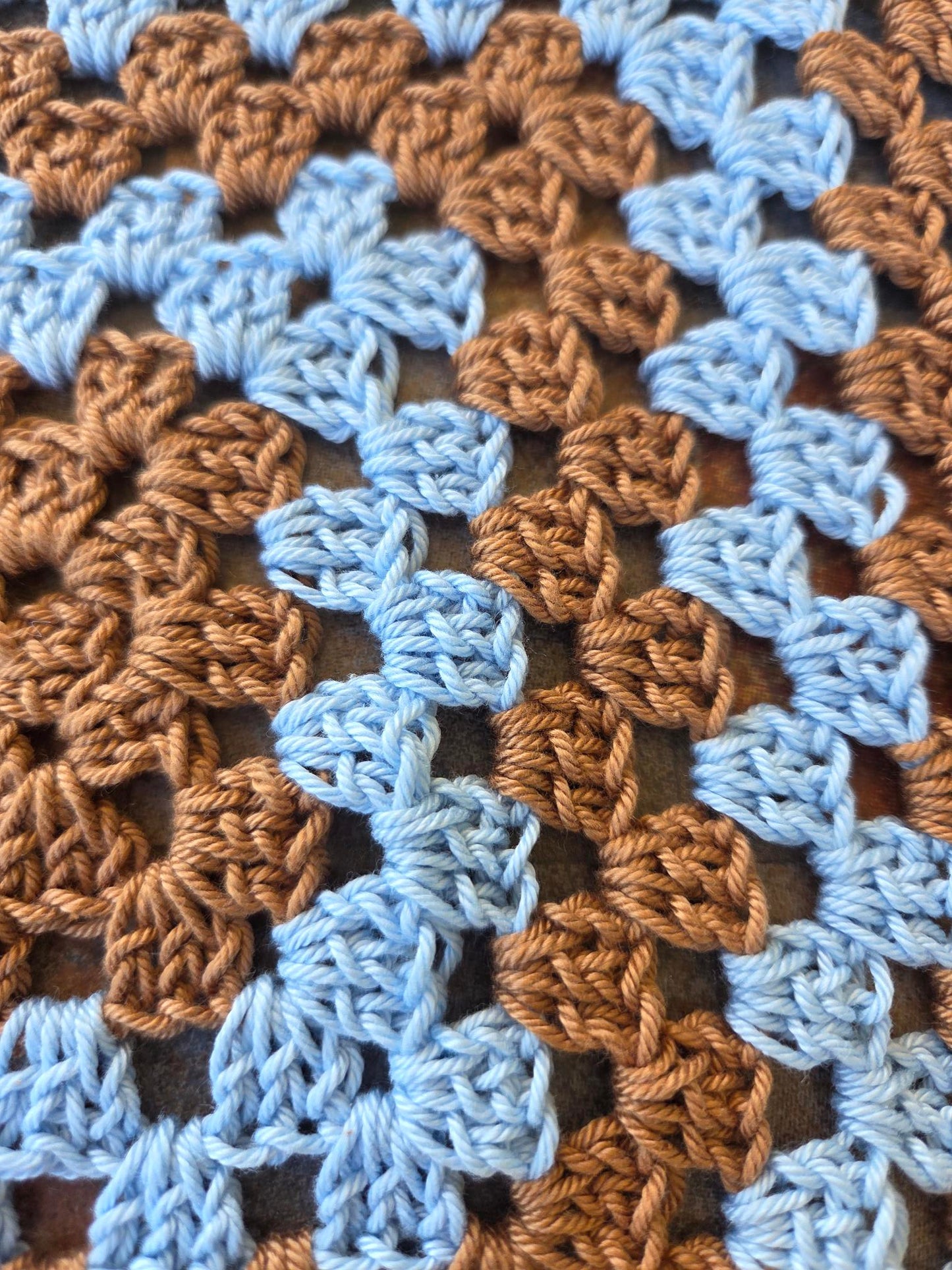 Teddy-Schmuse-Tuch  Hellblau/Braun