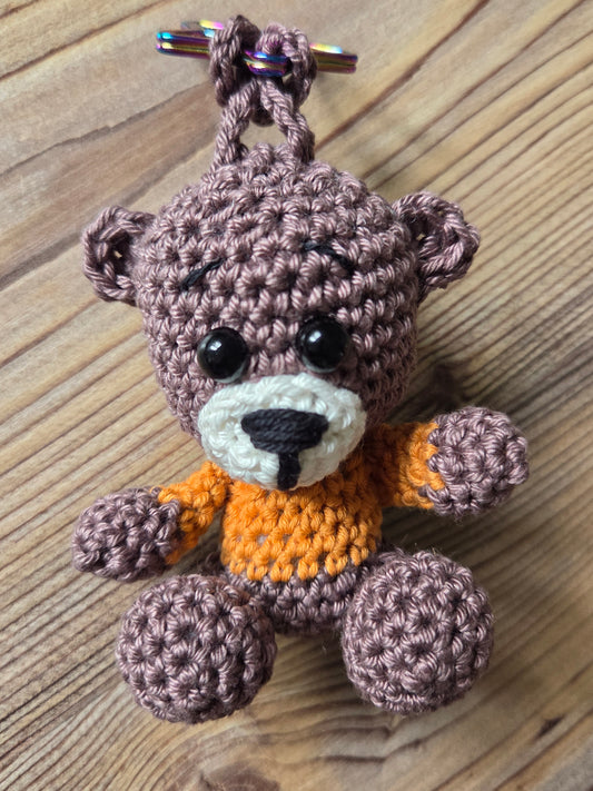 Miniteddy - Anhänger braun/orange