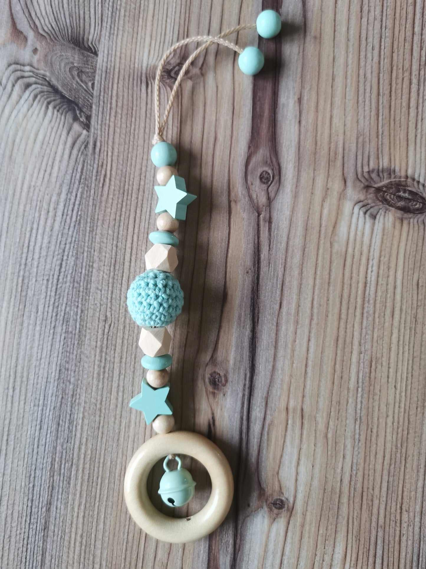 Anhänger für die Babyschale "Stern" mint