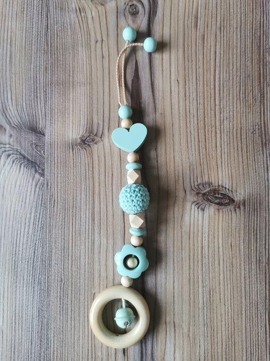 Anhänger für die Babyschale "Herz" mint