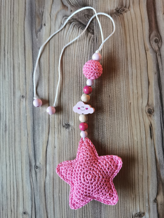Maxi-Cosi-Anhänger "Stern" pink/rosa