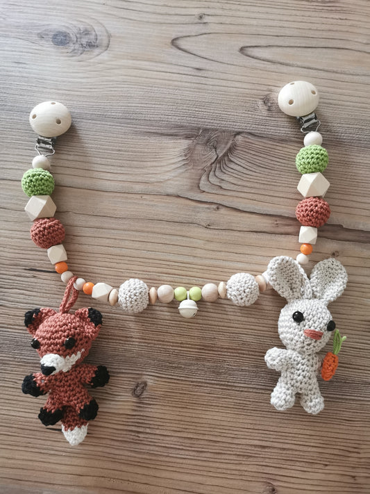 Kinderwagenkette "Hase + Fuchs"