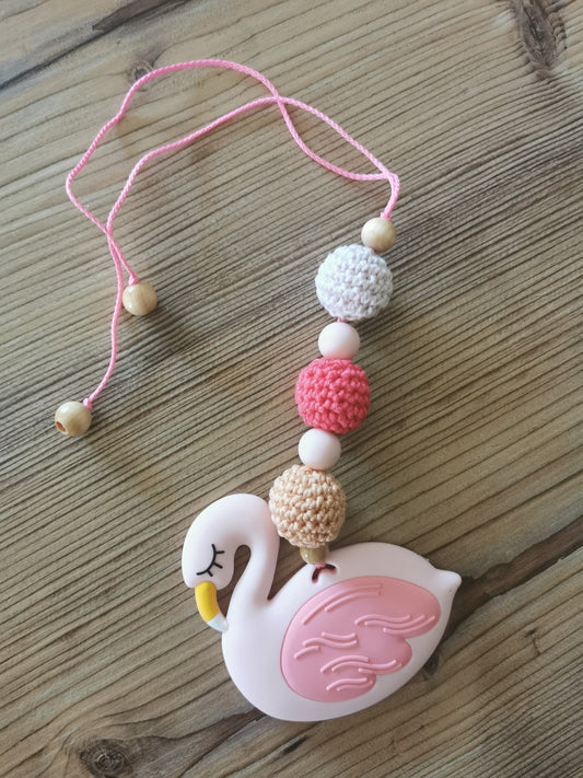Beißanhänger "Flamingo" rosa
