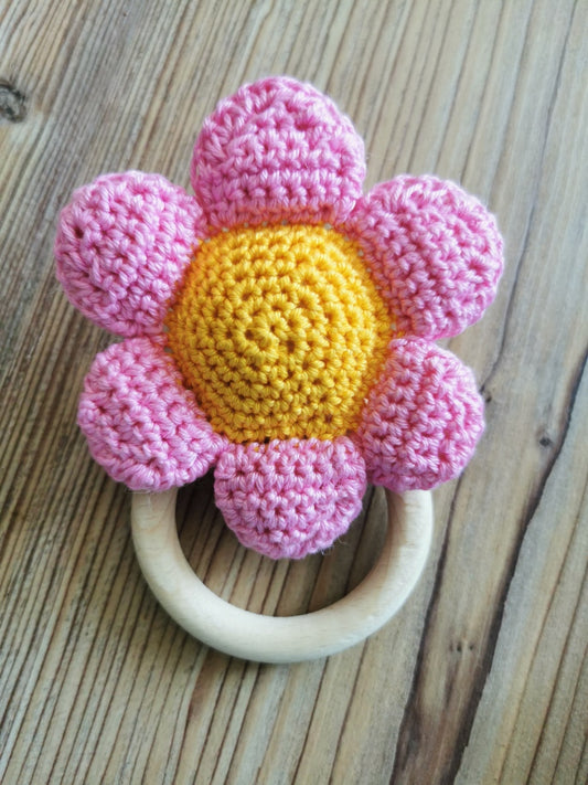 Blumenrassel rosa