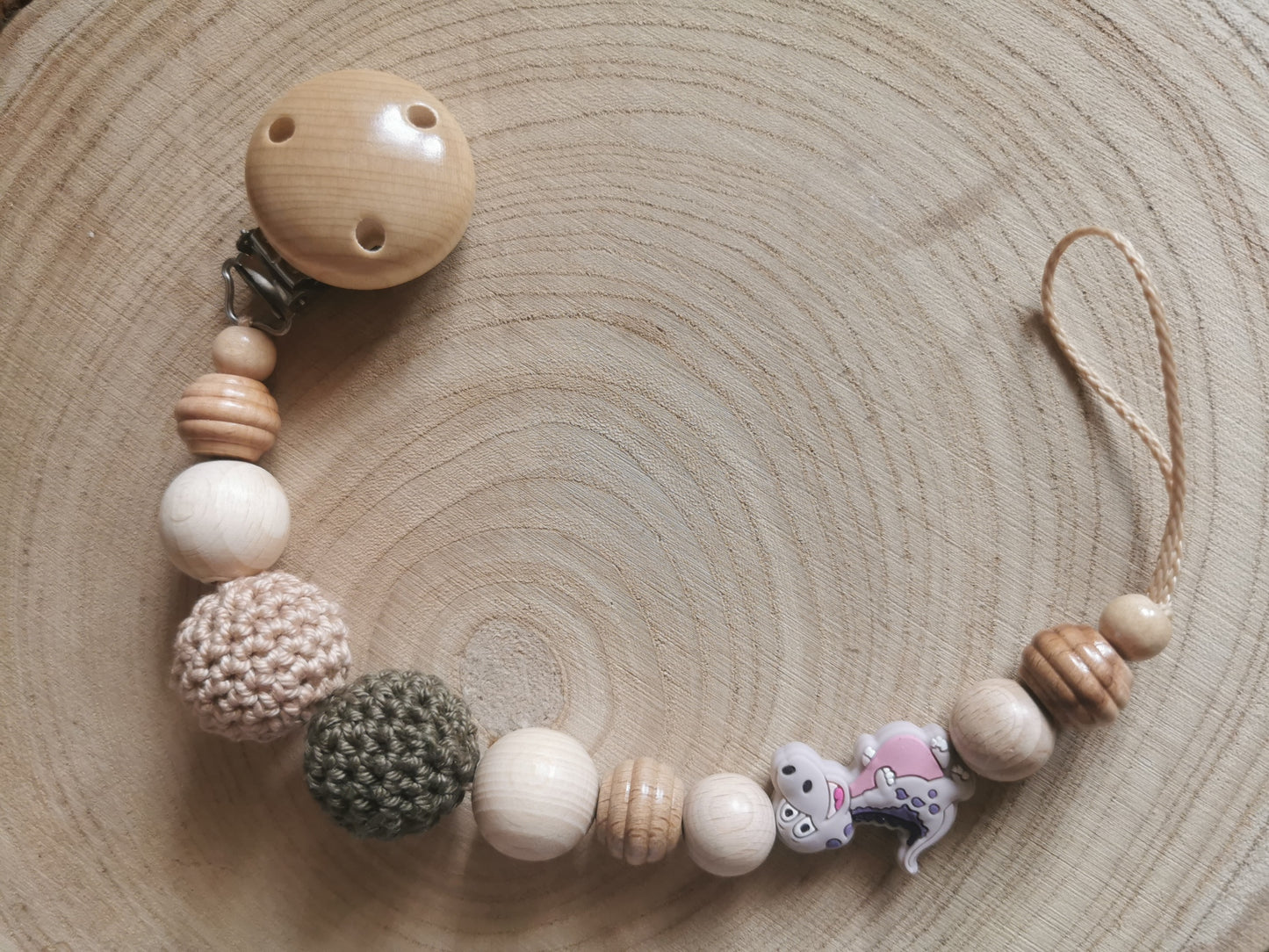 Schnullerkette "Dino"