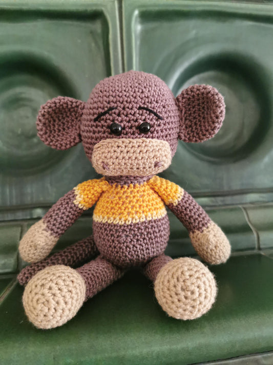 Kuscheläffchen braun/gelb